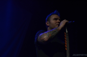 Lead guitarist Chad Gilbert providing back-up vocals